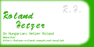 roland hetzer business card